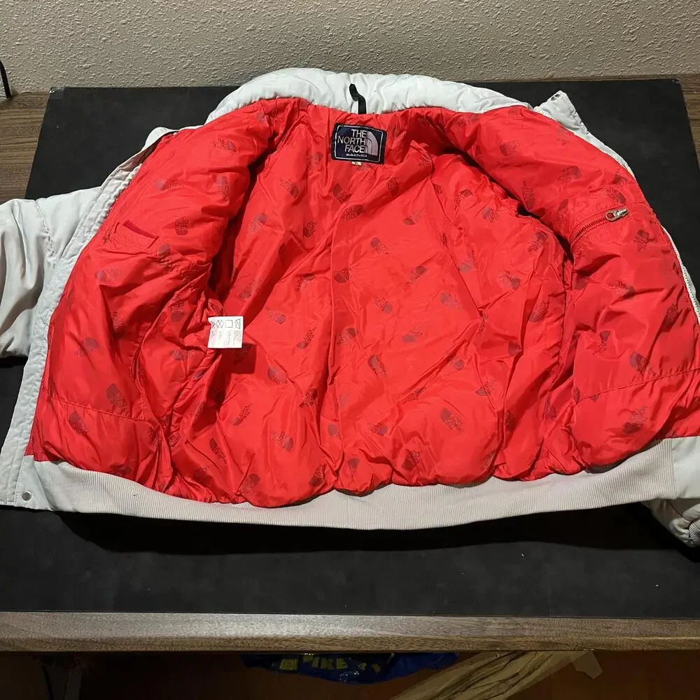 Vintage The North Face Jacket Nuptse 1970s Quilted Puffer Bomber Made in USA 60s
